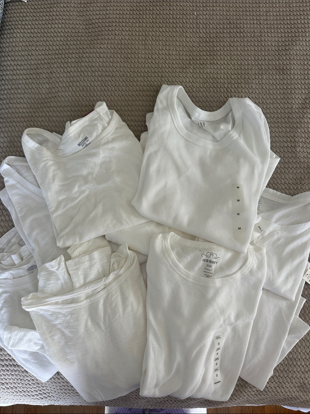 Bundle of 11 BNWT White Cotton Long and Short Tees